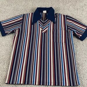 Don Loper Shirt Mens Medium Disco Duke of Hollywood Vintage 70s Dagger Grunge T4